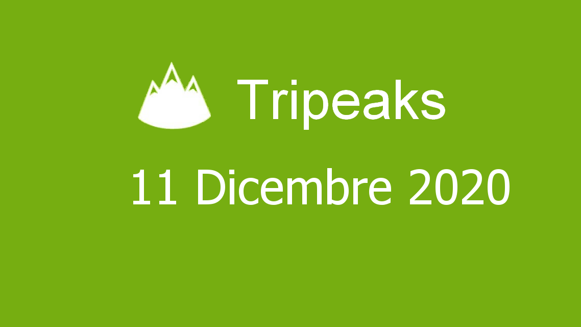 Microsoft solitaire collection - Tripeaks - 11. Dicembre 2020