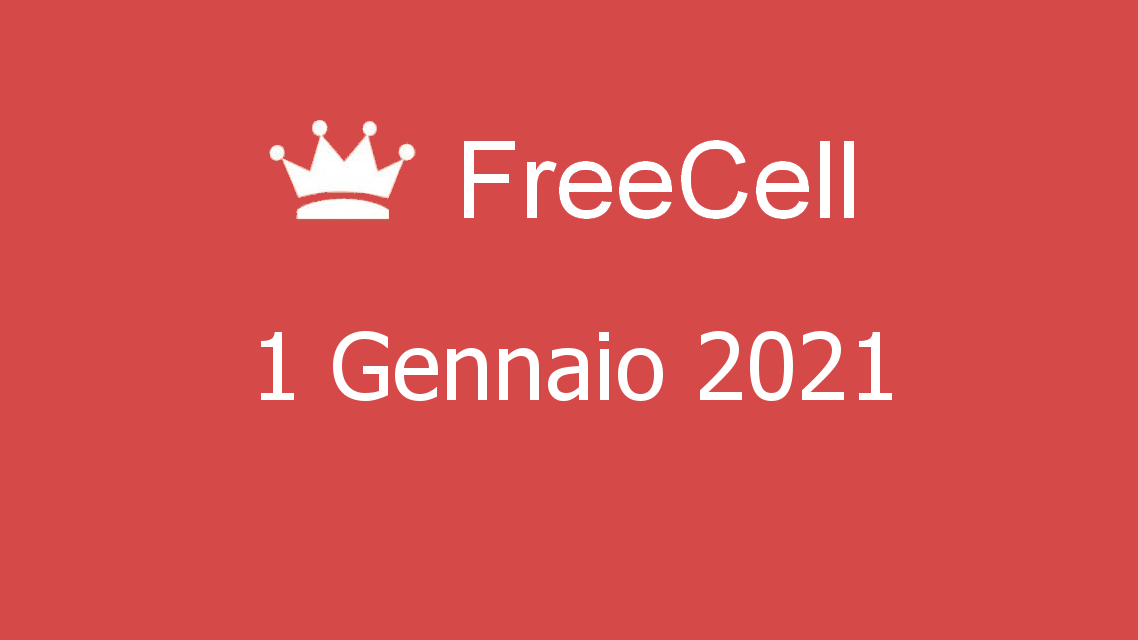 Microsoft solitaire collection - freecell - 01. gennaio 2021