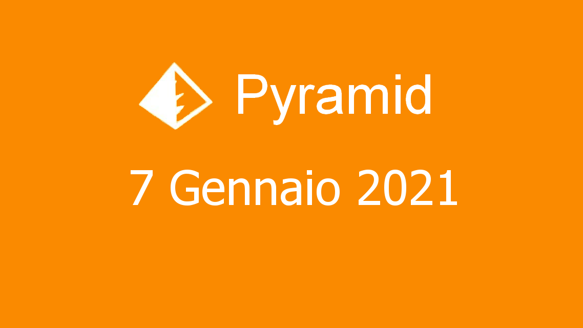Microsoft solitaire collection - pyramid - 07. gennaio 2021
