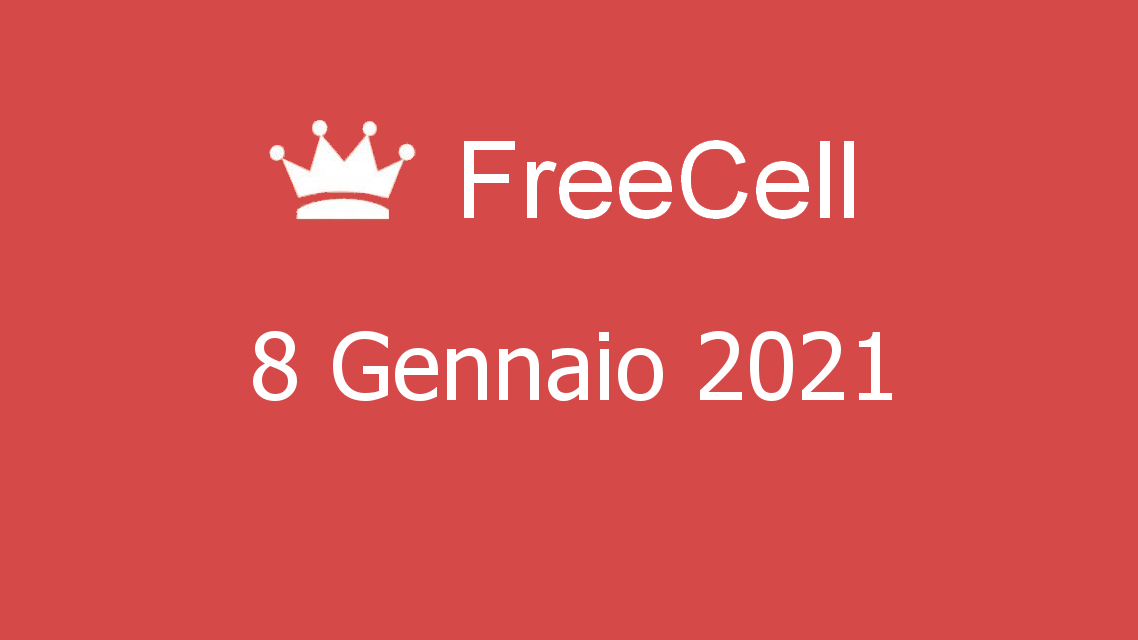 Microsoft solitaire collection - freecell - 08. gennaio 2021