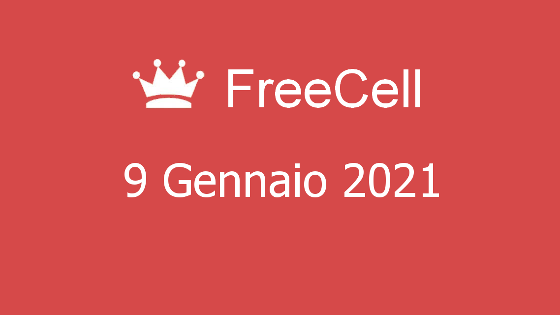 Microsoft solitaire collection - freecell - 09. gennaio 2021