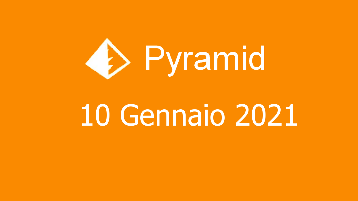 Microsoft solitaire collection - pyramid - 10. gennaio 2021