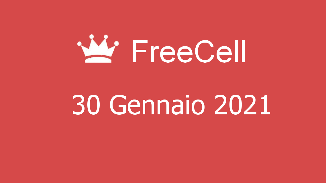 Microsoft solitaire collection - freecell - 30. gennaio 2021