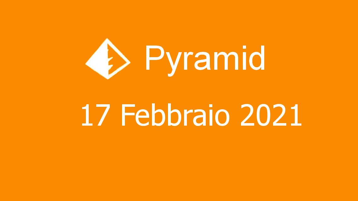 Microsoft solitaire collection - pyramid - 17. febbraio 2021