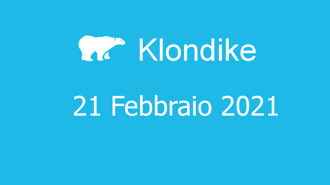 Microsoft solitaire collection - klondike - 21. febbraio 2021