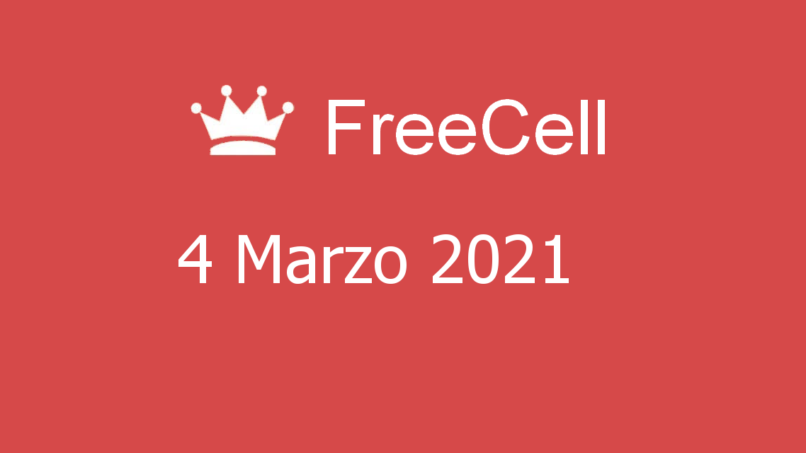 Microsoft solitaire collection - freecell - 04. marzo 2021