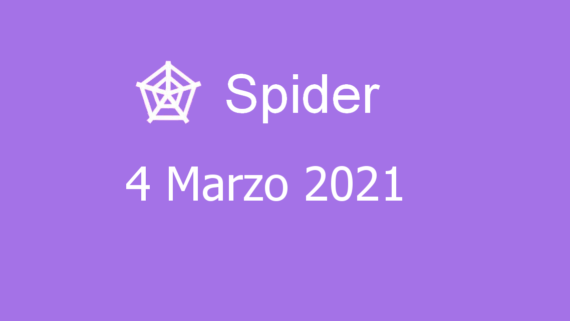 Microsoft solitaire collection - spider - 04. marzo 2021