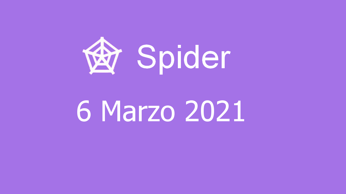 Microsoft solitaire collection - spider - 06. marzo 2021