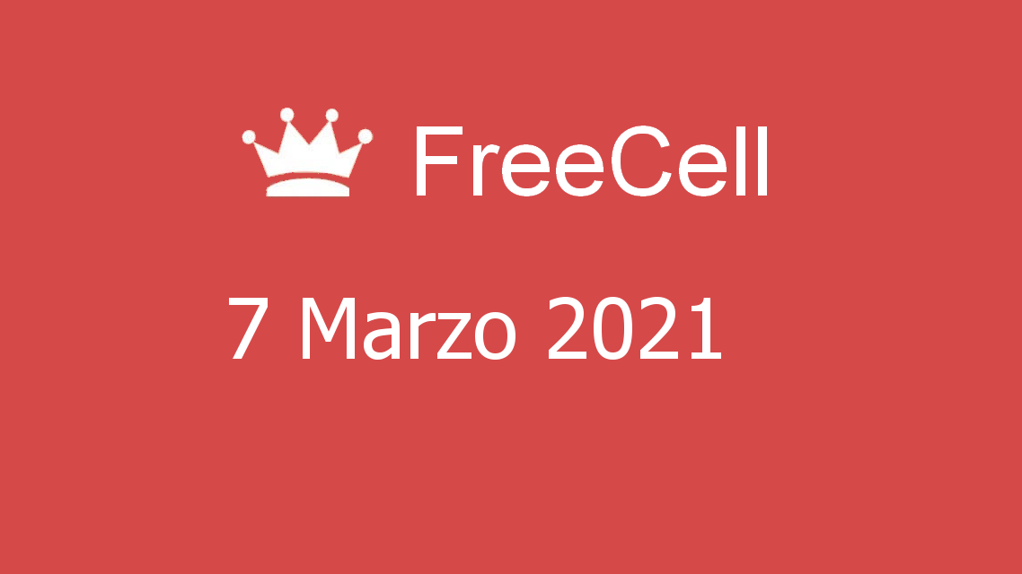 Microsoft solitaire collection - freecell - 07. marzo 2021