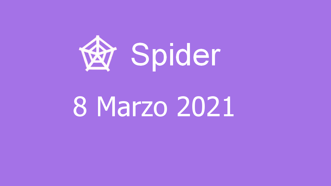 Microsoft solitaire collection - spider - 08. marzo 2021