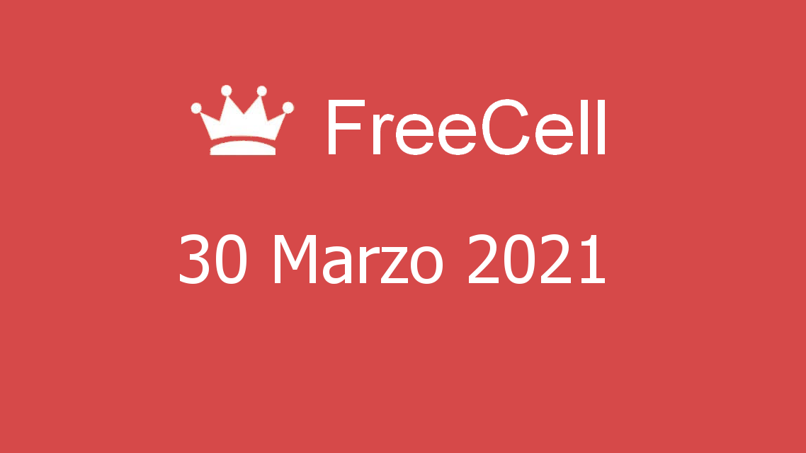 Microsoft solitaire collection - freecell - 30. marzo 2021