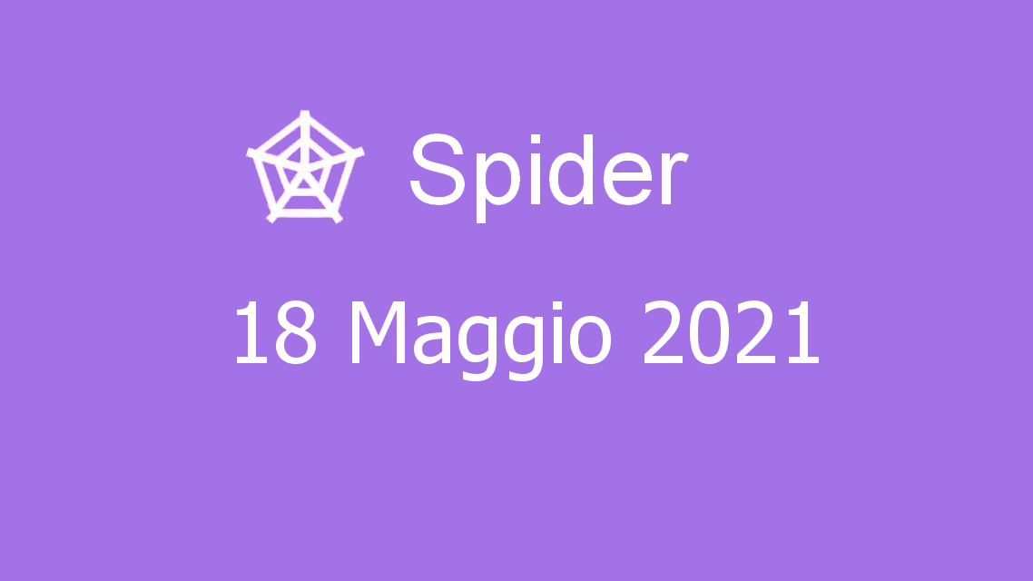 Microsoft solitaire collection - spider - 18. maggio 2021