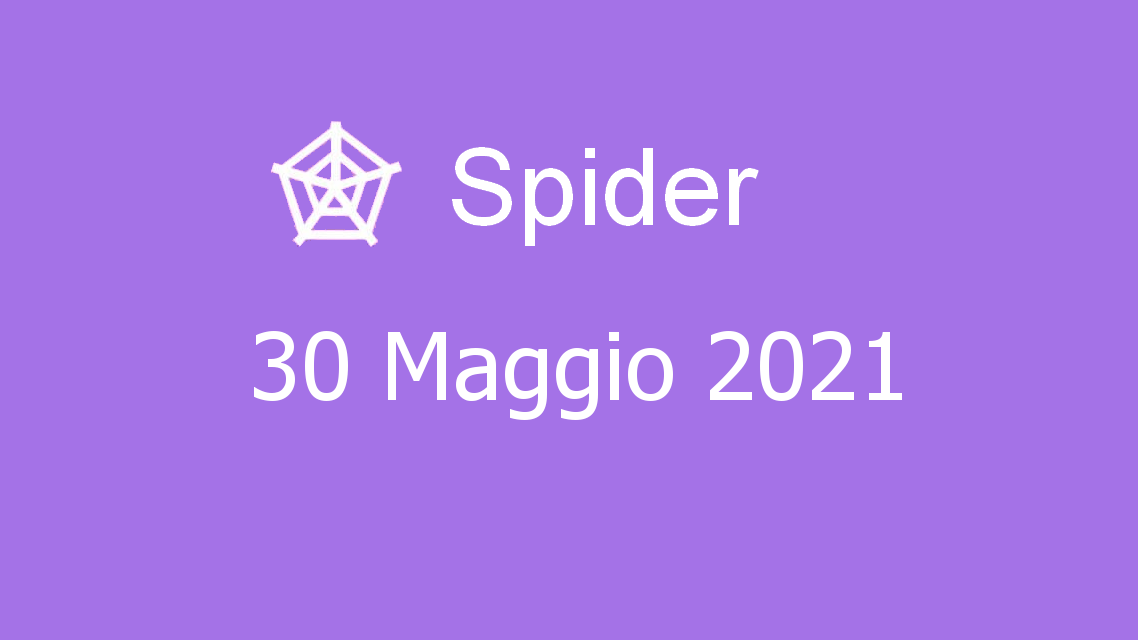 Microsoft solitaire collection - spider - 30. maggio 2021