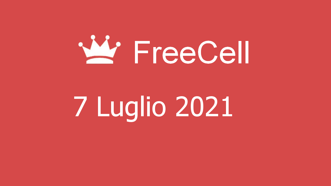 Microsoft solitaire collection - freecell - 07. luglio 2021