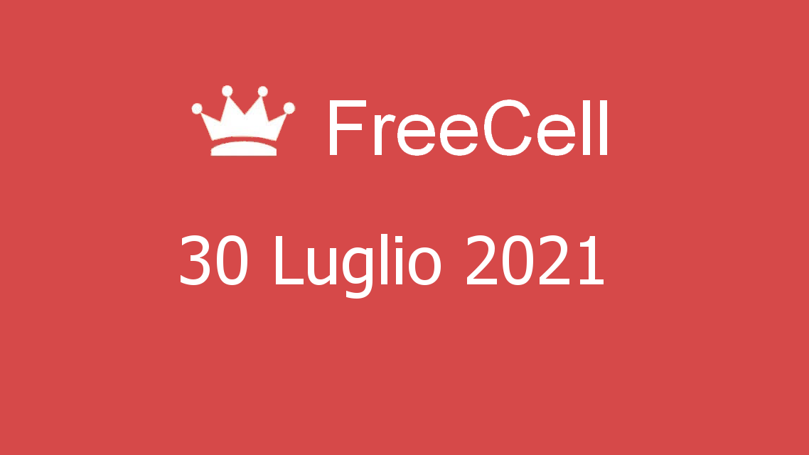 Microsoft solitaire collection - freecell - 30. luglio 2021