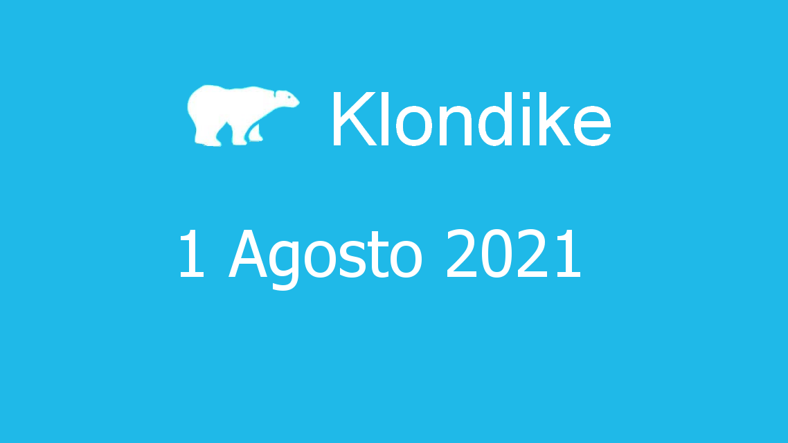 Microsoft solitaire collection - klondike - 01. agosto 2021