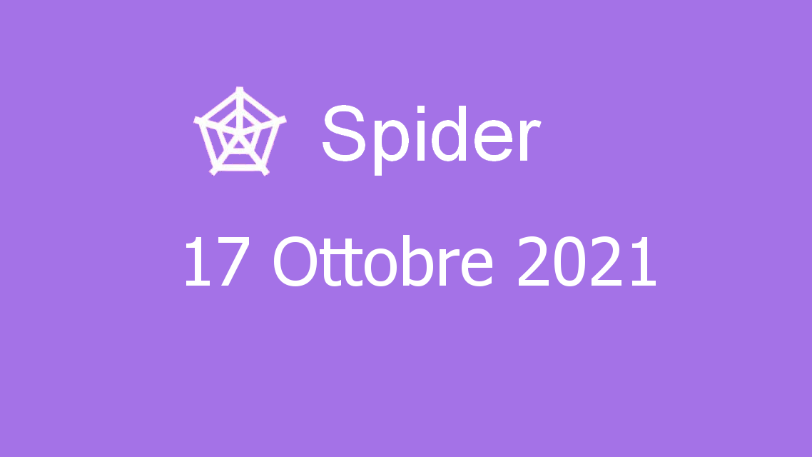 Microsoft solitaire collection - spider - 17. ottobre 2021
