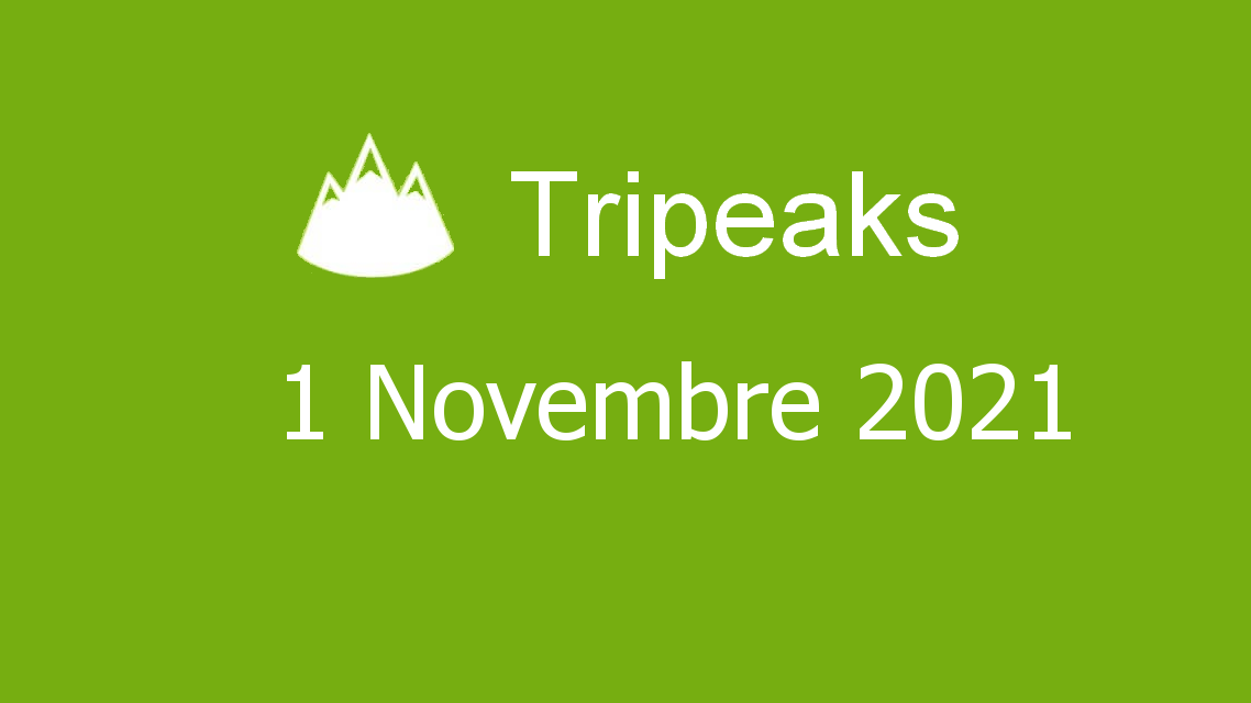 Microsoft solitaire collection - tripeaks - 01. novembre 2021