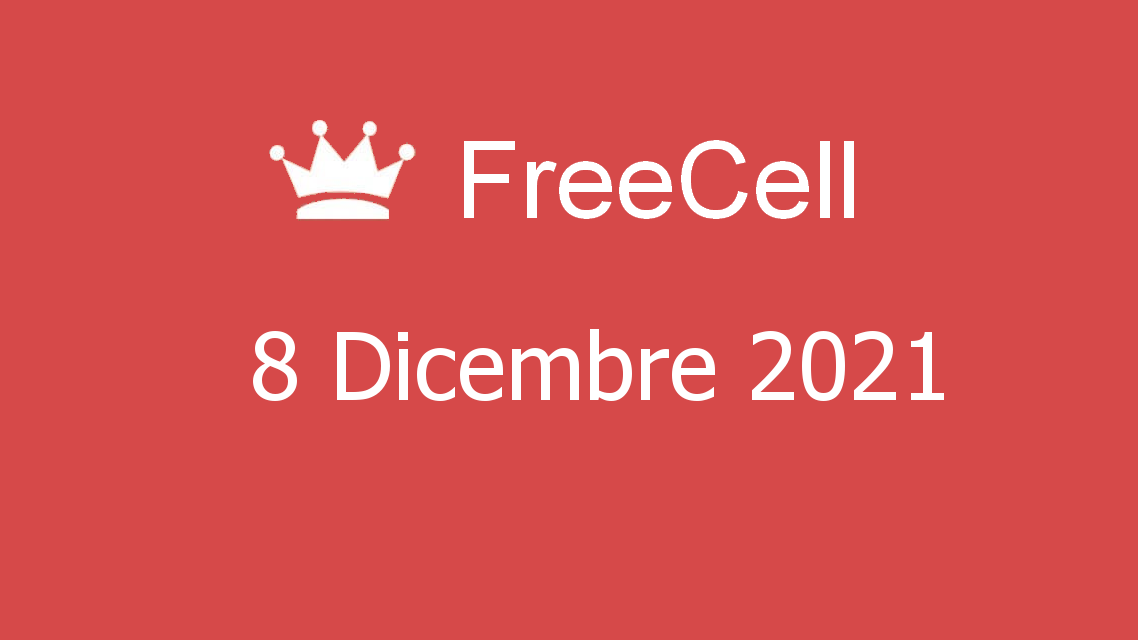 Microsoft solitaire collection - freecell - 08. dicembre 2021