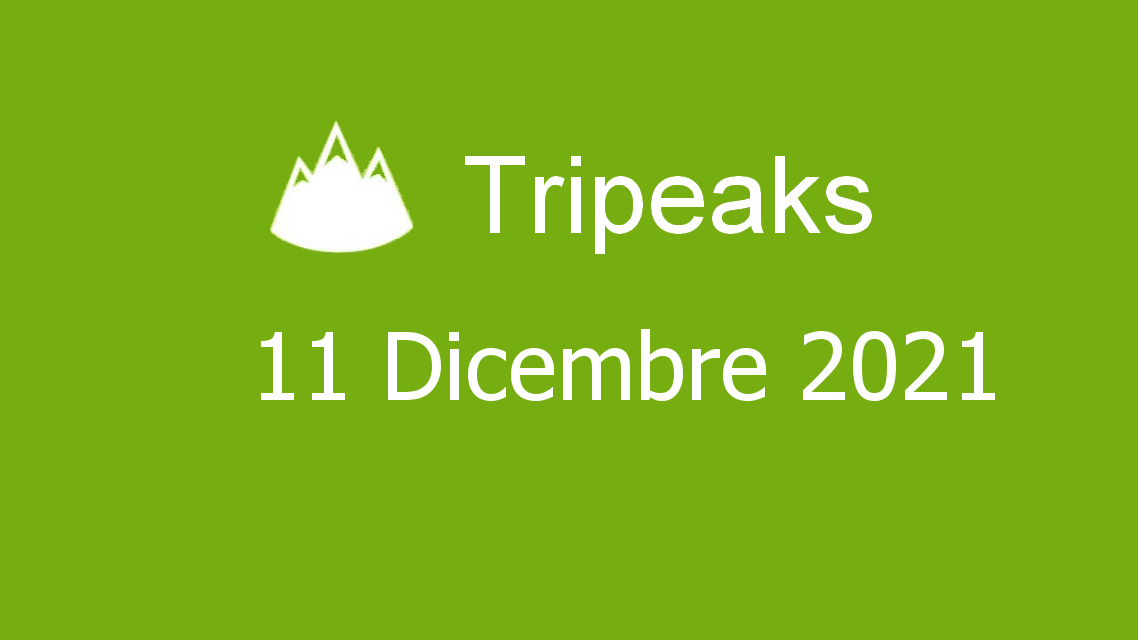 Microsoft solitaire collection - tripeaks - 11. dicembre 2021