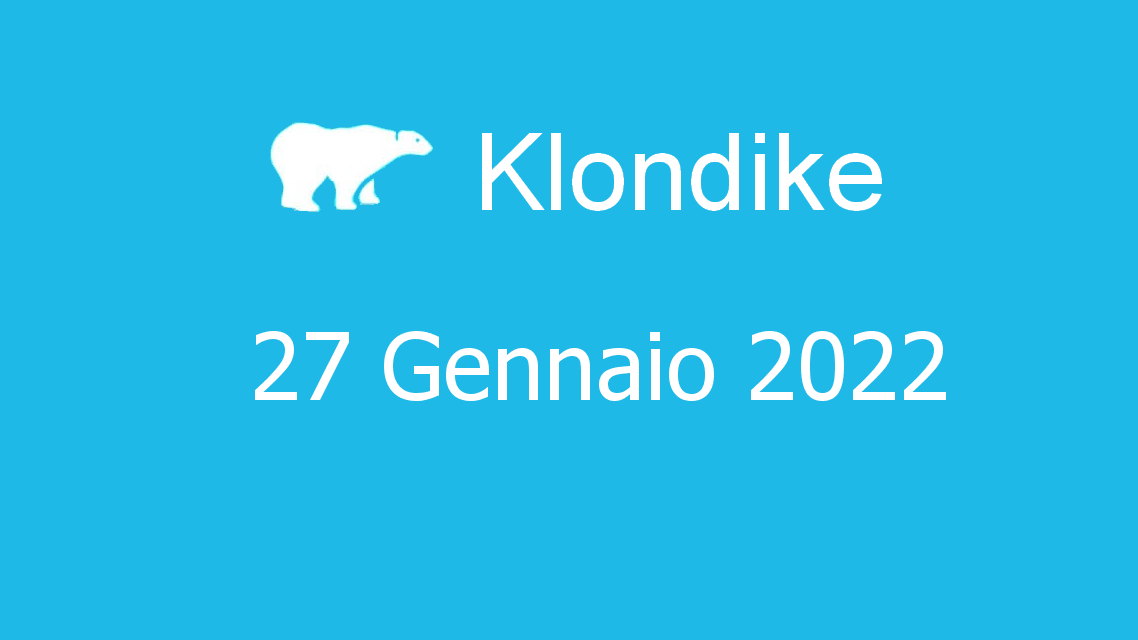 Microsoft solitaire collection - klondike - 27. gennaio 2022