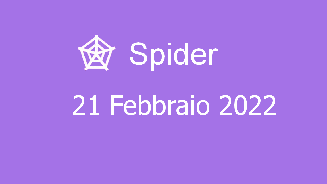 Microsoft solitaire collection - spider - 21. febbraio 2022