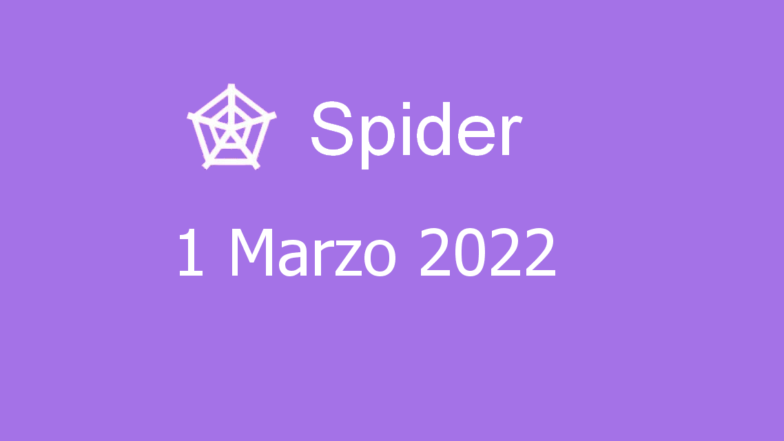 Microsoft solitaire collection - spider - 01. marzo 2022