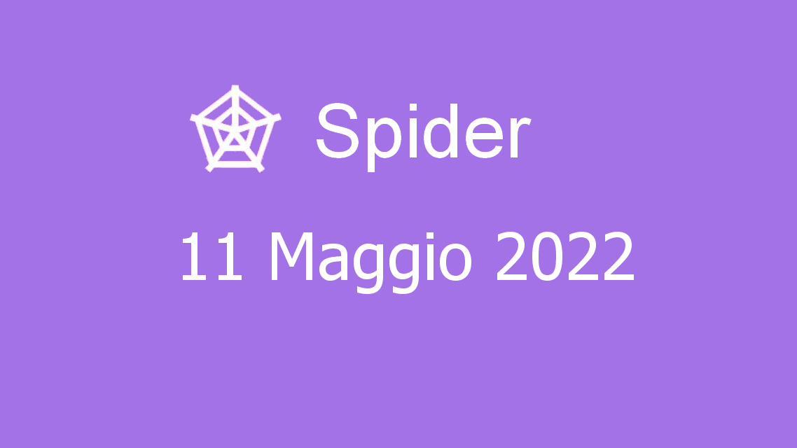 Microsoft solitaire collection - spider - 11. maggio 2022