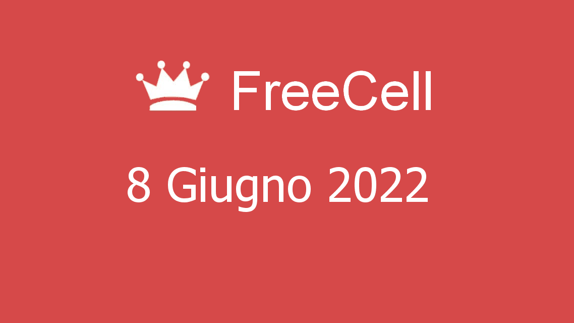 Microsoft solitaire collection - freecell - 08. giugno 2022