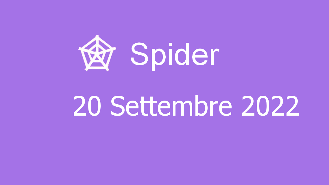 Microsoft solitaire collection - spider - 20. settembre 2022