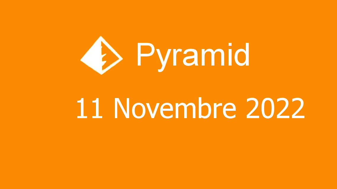Microsoft solitaire collection - pyramid - 11. novembre 2022