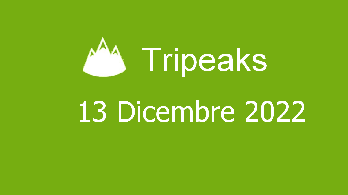 Microsoft solitaire collection - tripeaks - 13. dicembre 2022