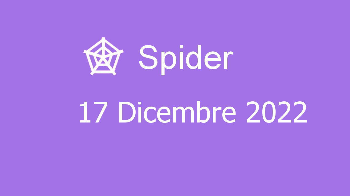 Microsoft solitaire collection - spider - 17. dicembre 2022