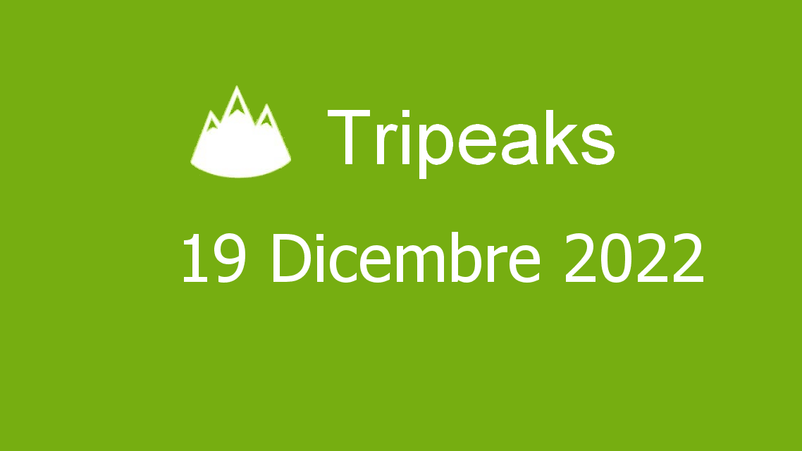 Microsoft solitaire collection - tripeaks - 19. dicembre 2022