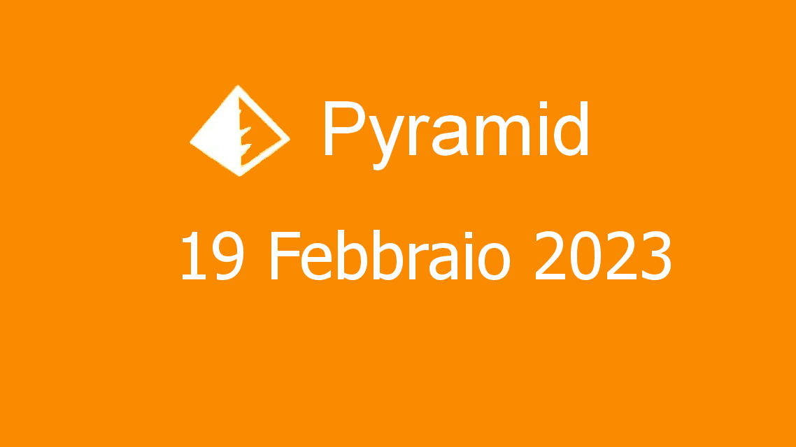 Microsoft solitaire collection - pyramid - 19. febbraio 2023