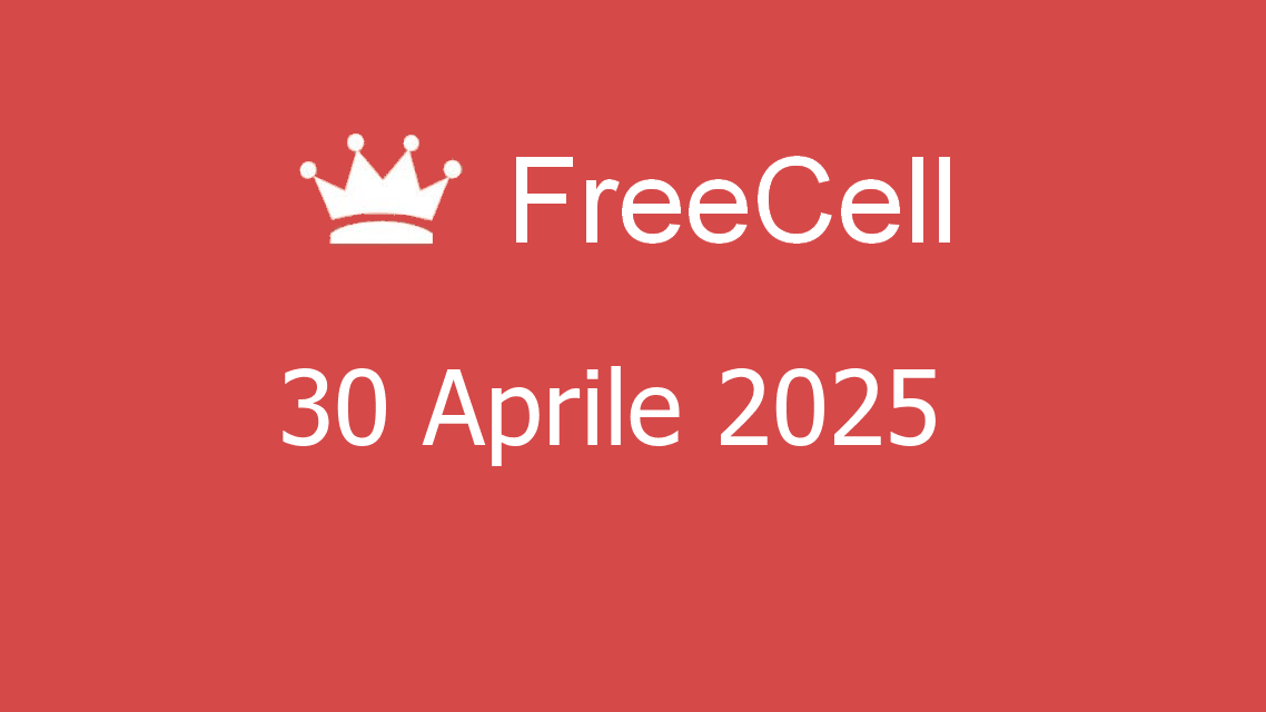 Microsoft solitaire collection - freecell - 30. aprile 2025